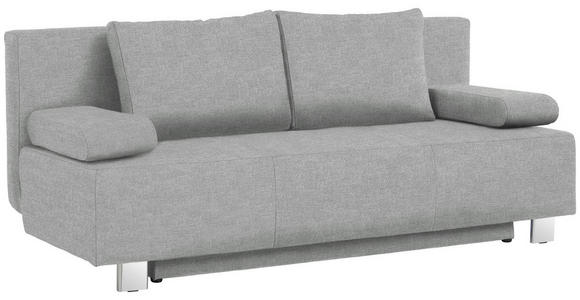 SCHLAFSOFA  in Flachgewebe Hellgrau  - Chromfarben/Hellgrau, Design, Textil/Metall (197/88/89cm) - Xora
