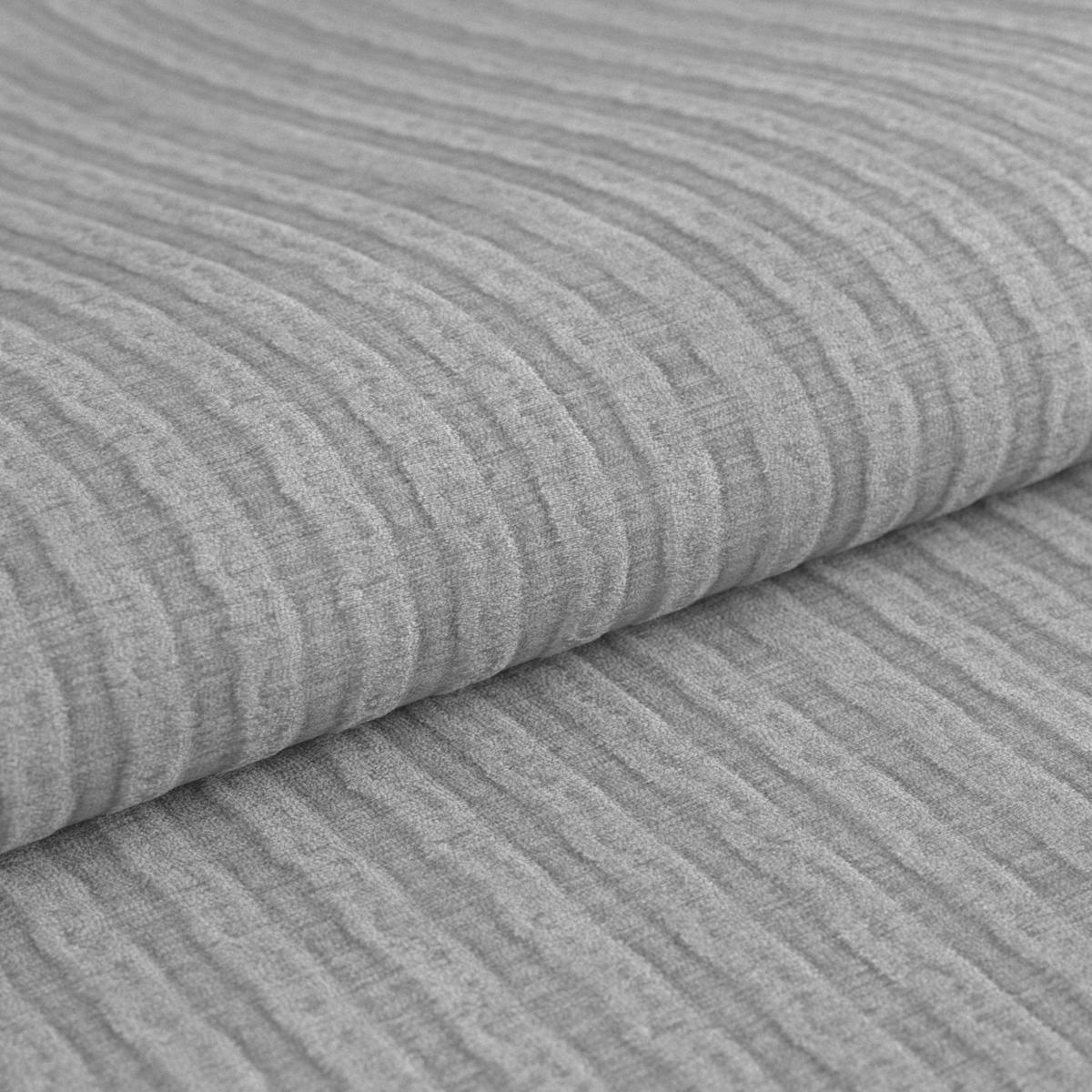 HOCKER Chenille Hellgrau  - Chromfarben/Hellgrau, KONVENTIONELL, Textil/Metall (108/46/108cm) - Livetastic