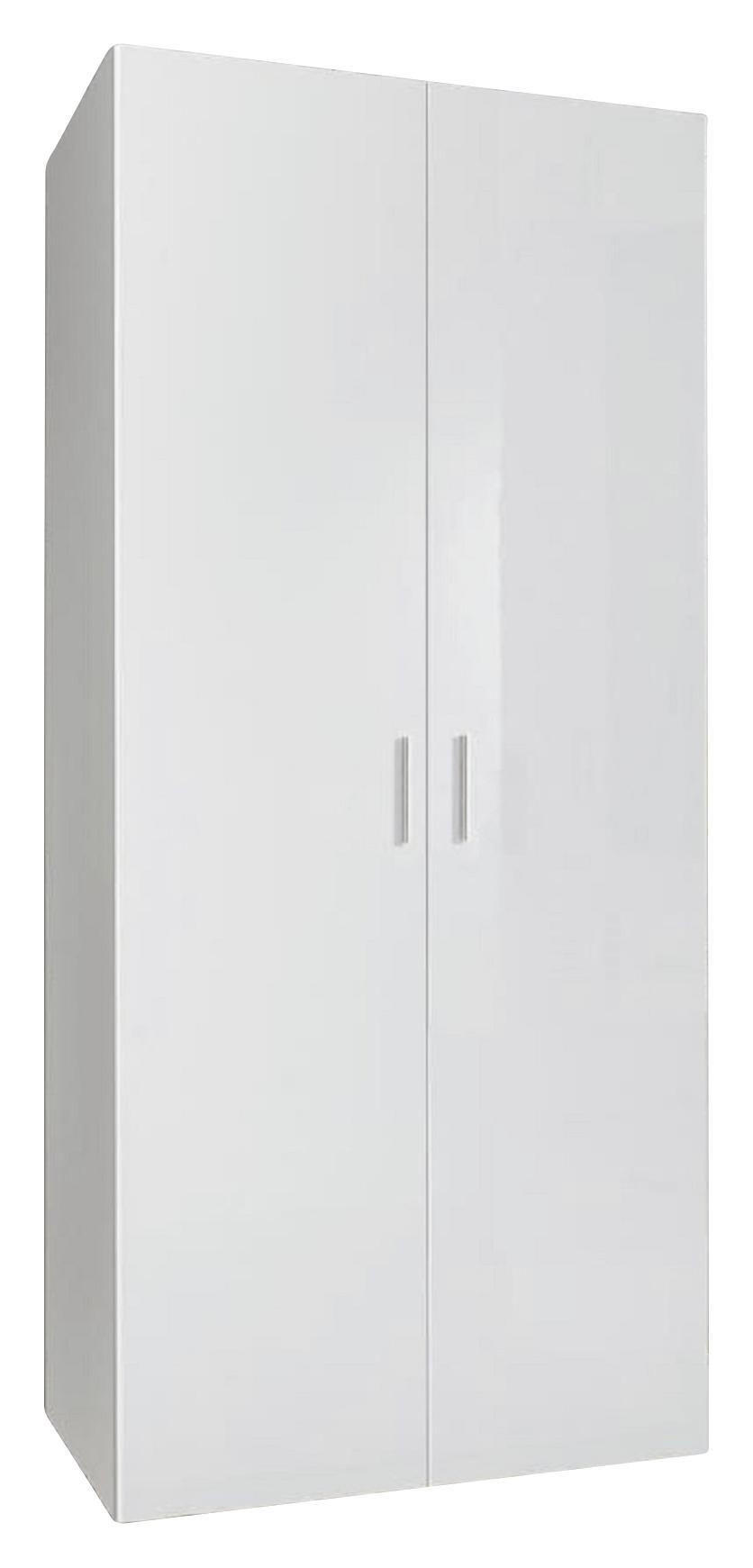 MEHRZWECKSCHRANK 80/185/40 cm  in Weiß  - Chromfarben/Weiß, KONVENTIONELL, Holzwerkstoff/Kunststoff (80/185/40cm) - Xora