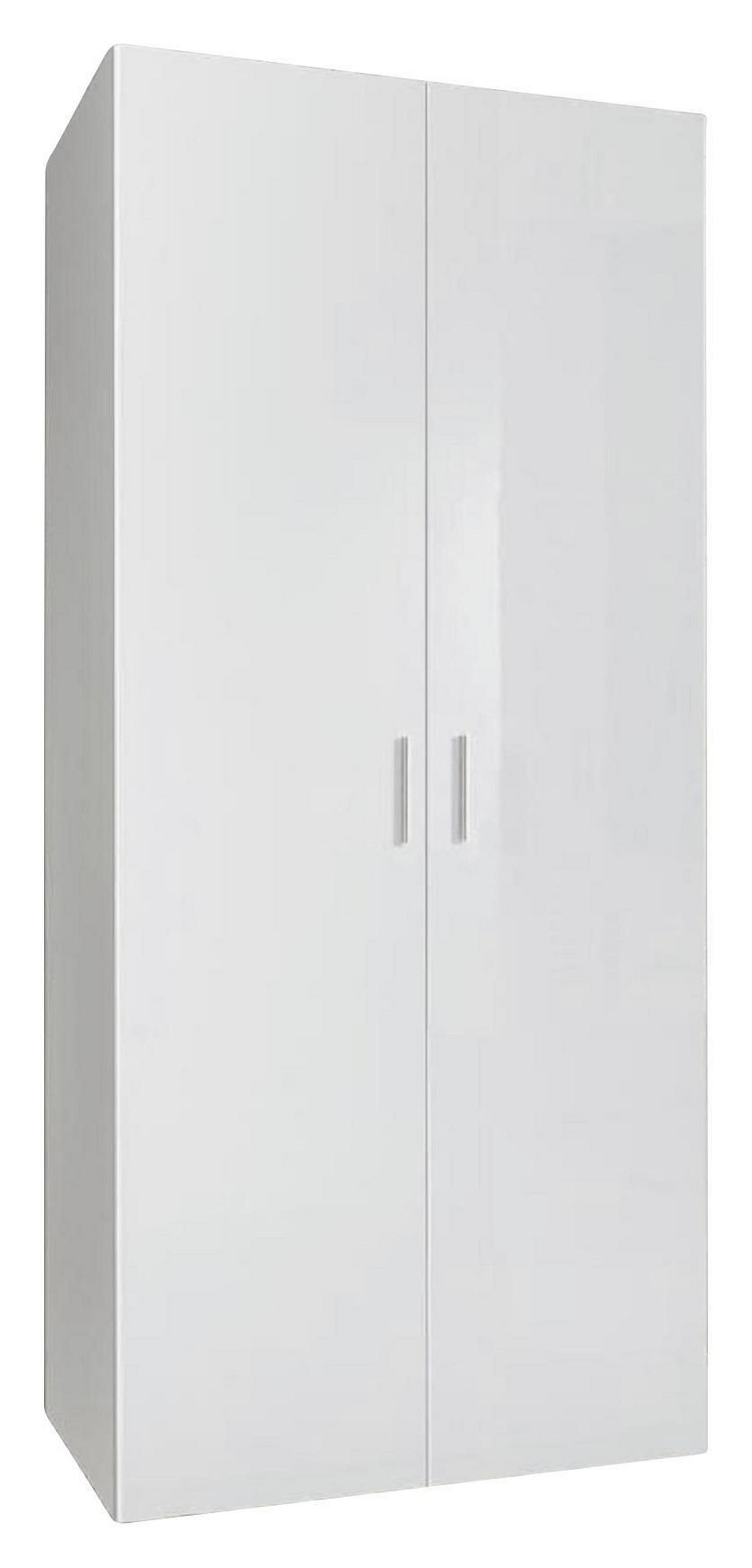 MEHRZWECKSCHRANK 80/185/40 cm  in Weiß  - Chromfarben/Weiß, KONVENTIONELL, Holzwerkstoff/Kunststoff (80/185/40cm) - Xora