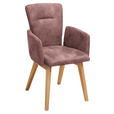 ARMLEHNSTUHL in Holz, Textil Altrosa  - Altrosa, KONVENTIONELL, Holz/Textil (57/91/66cm) - Dieter Knoll