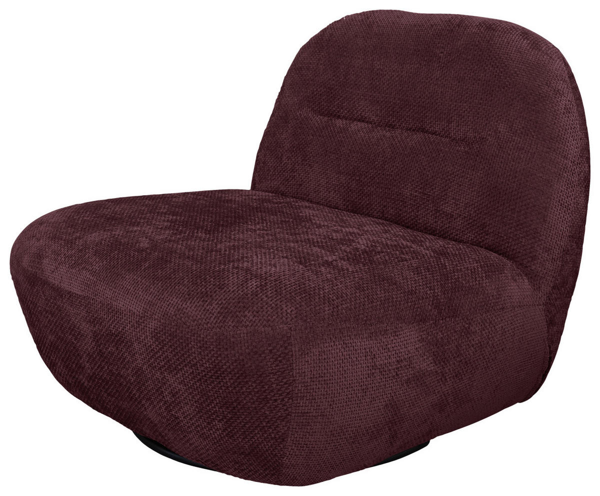 SESSEL in Struktur Bordeaux  - Bordeaux/Schwarz, Basics, Textil/Metall (85/74/85cm) - Livetastic