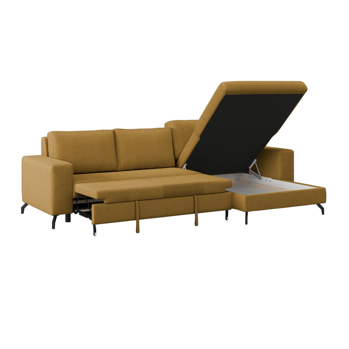 ECKSOFA Senfgelb  - Senfgelb, Trend, Textil (290/178cm) - P & B