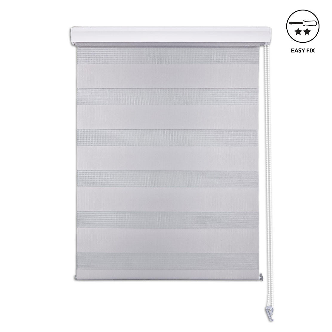 DVOJNI ROLO  pol prosojno  100/160 cm    - siva, Basics, tekstil (100/160cm) - Boxxx