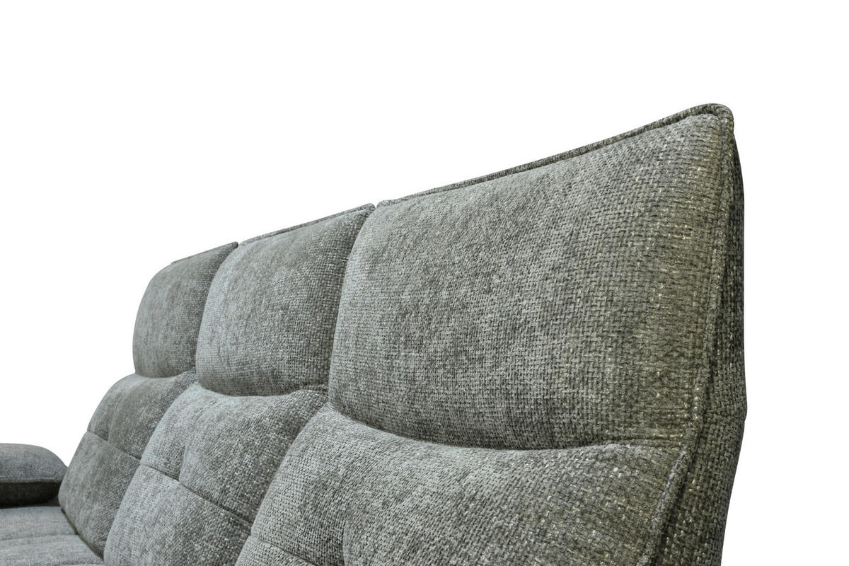 ECKSOFA Grau Chenille  - Schwarz/Grau, Design, Kunststoff/Textil (162/314cm) - Livetastic