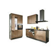 ECKKÜCHE 120/220 cm  in Graphitfarben, Schwarz, Bronzefarben  - Schwarz/Graphitfarben, Design, Holzwerkstoff/Metall (120/220cm) - Xora