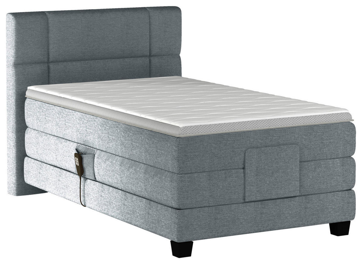 BOXSPRINGBETT 90/200 cm  in Grau  - Schwarz/Grau, KONVENTIONELL, Holz/Kunststoff (90/200cm) - Esposa