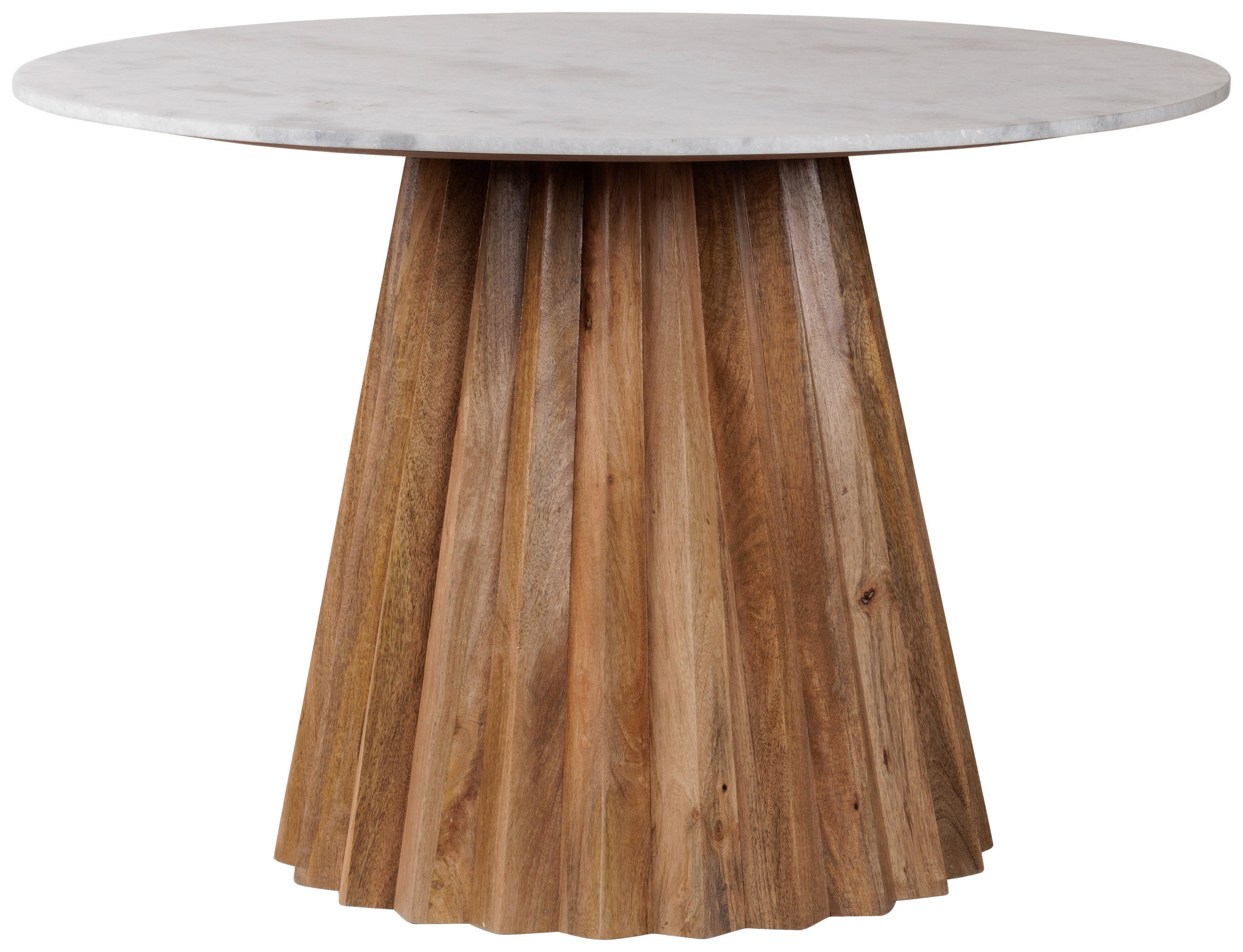ESSTISCH115/76/115 cm Echtholz  Holz, Stein schnell aufzubauende und stabile Arbeitsfläche rund Naturfarben  - Naturfarben, Modern, Holz/Stein (115/76/115cm) - Livetastic