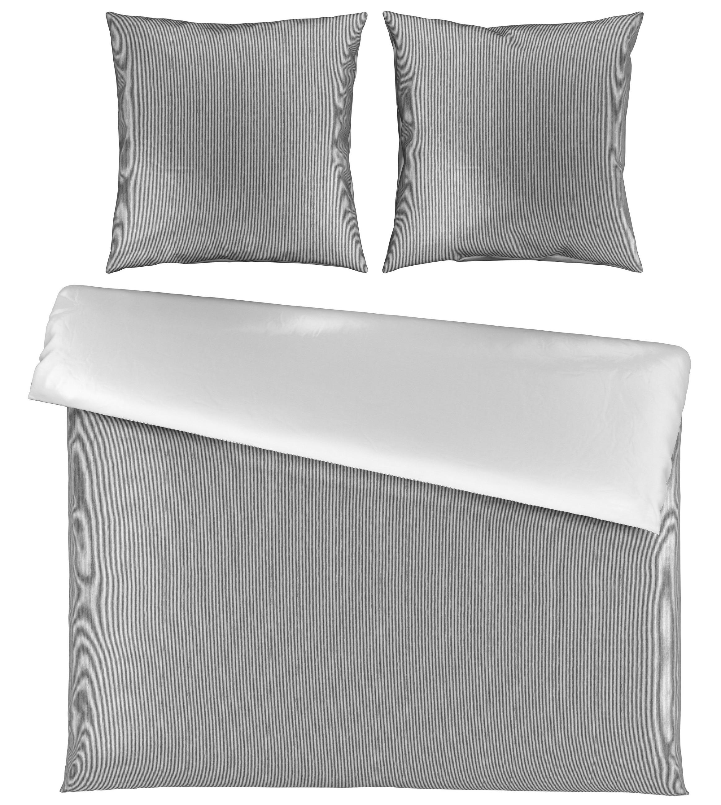 WENDEBETTWÄSCHE Satin 200/200 cm - Silberfarben, Basics, Textil (200/200cm) - Bio:Vio