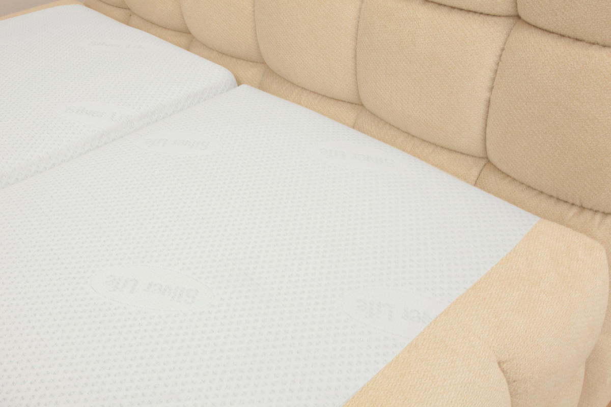 BOXBETT 180/200 cm  in Beige  - Beige/Schwarz, Trend, Textil/Metall (180/200cm) - Esposa