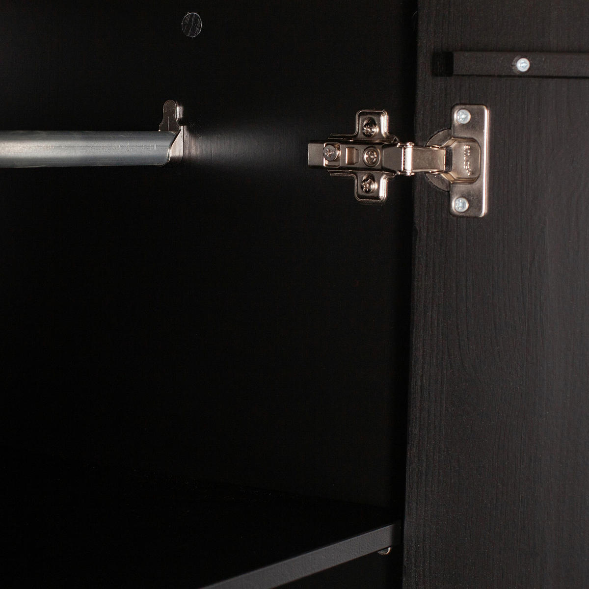 DREHTÜRENSCHRANK  in Schwarz  - Schwarz, Basics, Holz (94/180/40cm) - MID.YOU