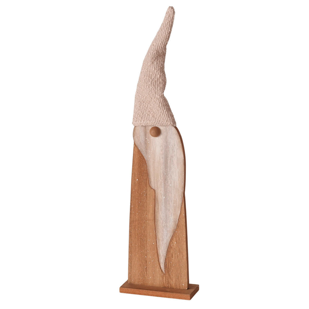 VIANOČNÁ FIGÚRKA - hnedá/sivá, Basics, drevo/textil (12/5/46cm)