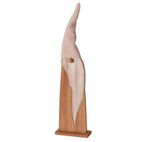 VIANOČNÁ FIGÚRKA - hnedá/sivá, Basics, drevo/textil (12/5/46cm)