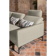 ECKSOFA in Flachgewebe Beige  - Anthrazit/Beige, Design, Textil/Metall (230/254cm) - Ambiente