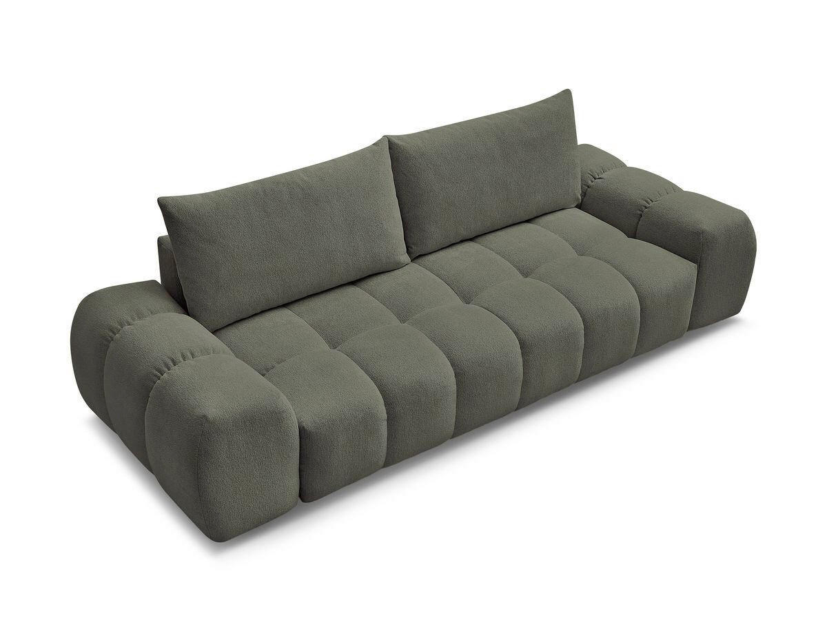 3-SITZER-SOFA EVEREST Flachgewebe Grün  - Schwarz/Grün, MODERN, Kunststoff/Textil (278/90/115cm)