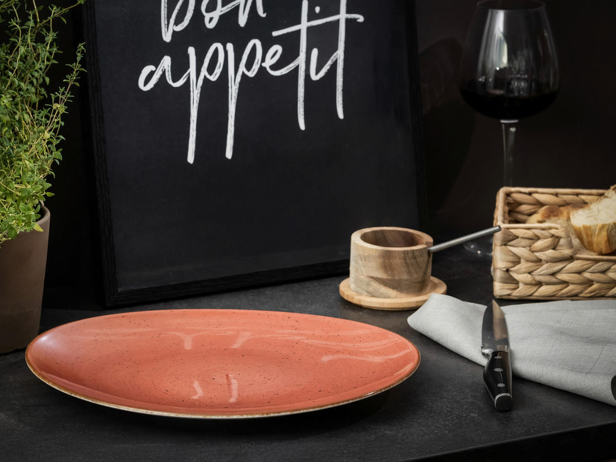 STEAKTELLERSET Vintage Nature Umbra 4-teilig  - Rostfarben, Basics, Keramik - Creatable