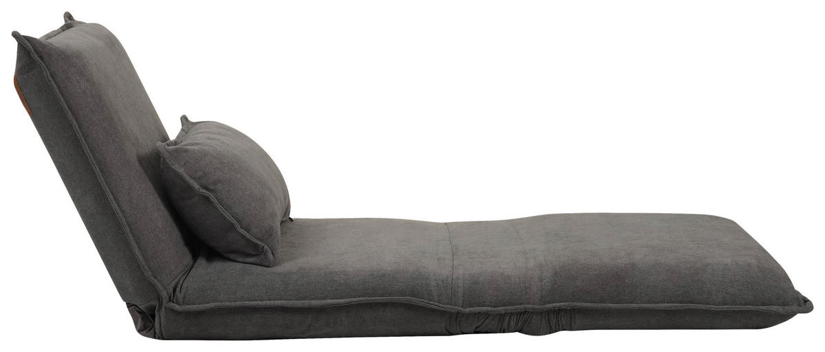 SCHLAFSESSEL Webstoff Dunkelgrau    - Dunkelgrau, Design, Textil/Metall (83/70/85cm) - Livetastic