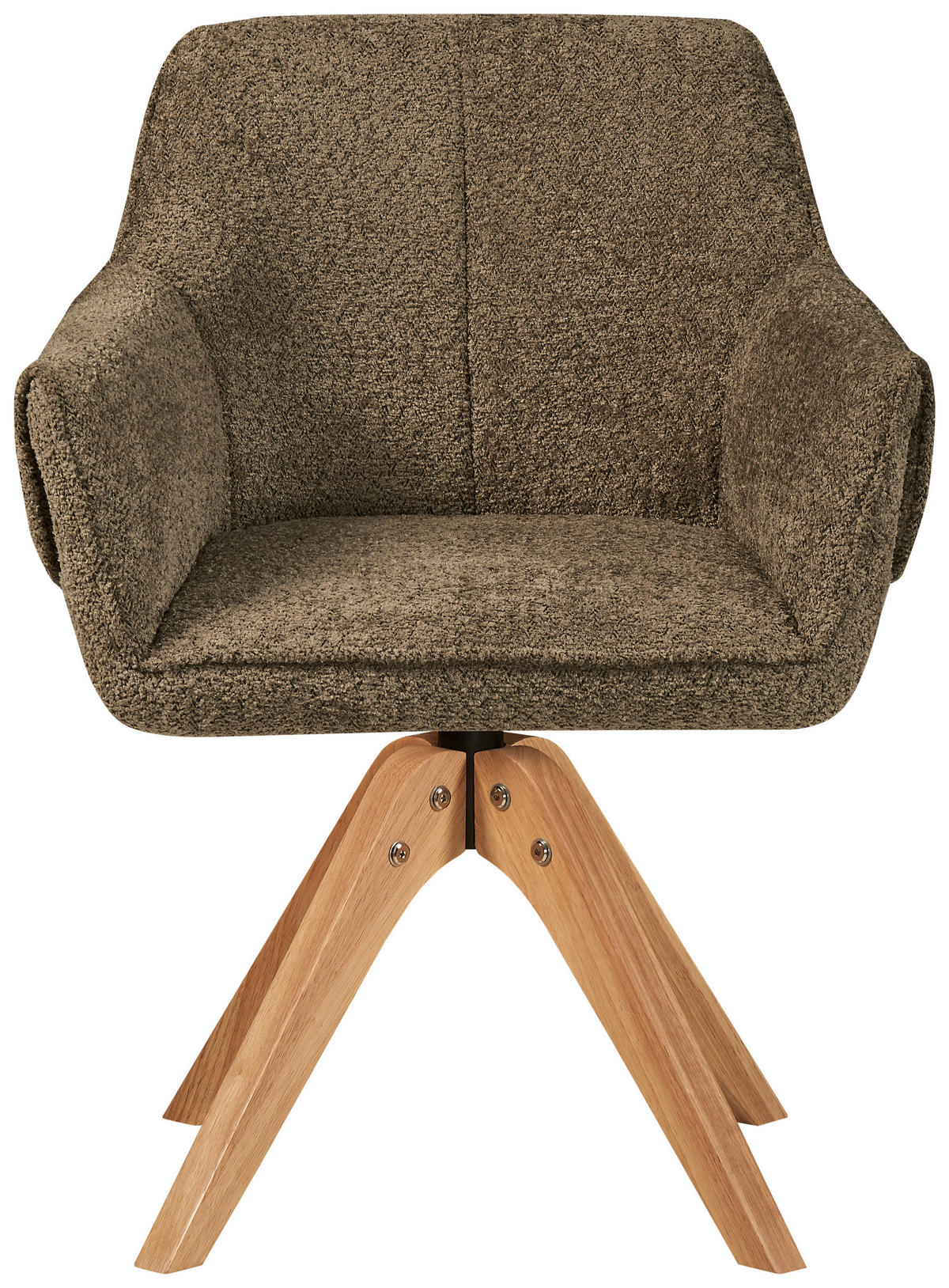 STOLIČKA S PODRÚČKAMI, buklé, hnedá - hnedá, Modern, drevo/textil (60/86,5/63,5cm) - MID.YOU