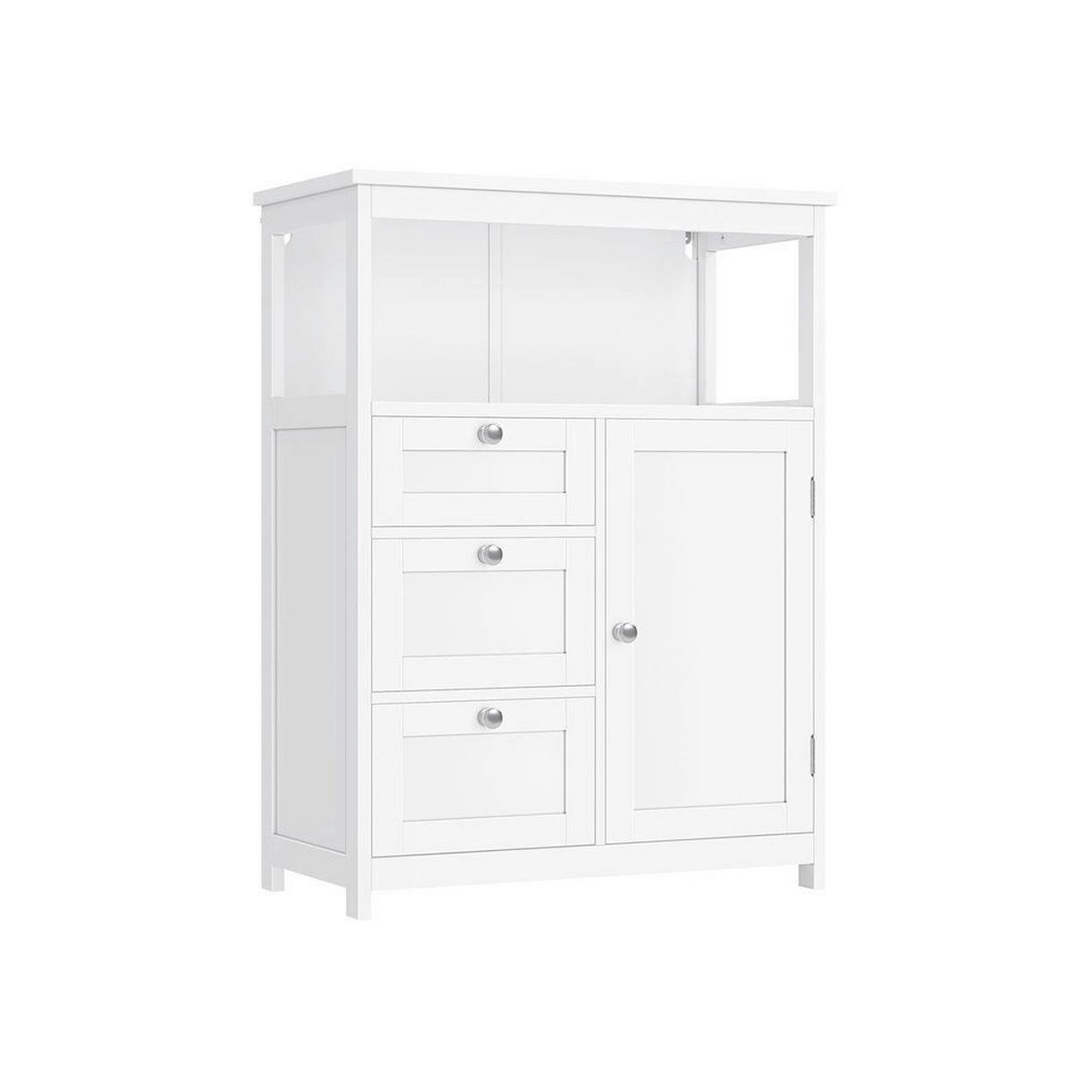 MIDISCHRANK 60/80/30 cm  - Chromfarben/Weiß, MODERN, Holzwerkstoff/Metall (60/80/30cm) - MID.YOU