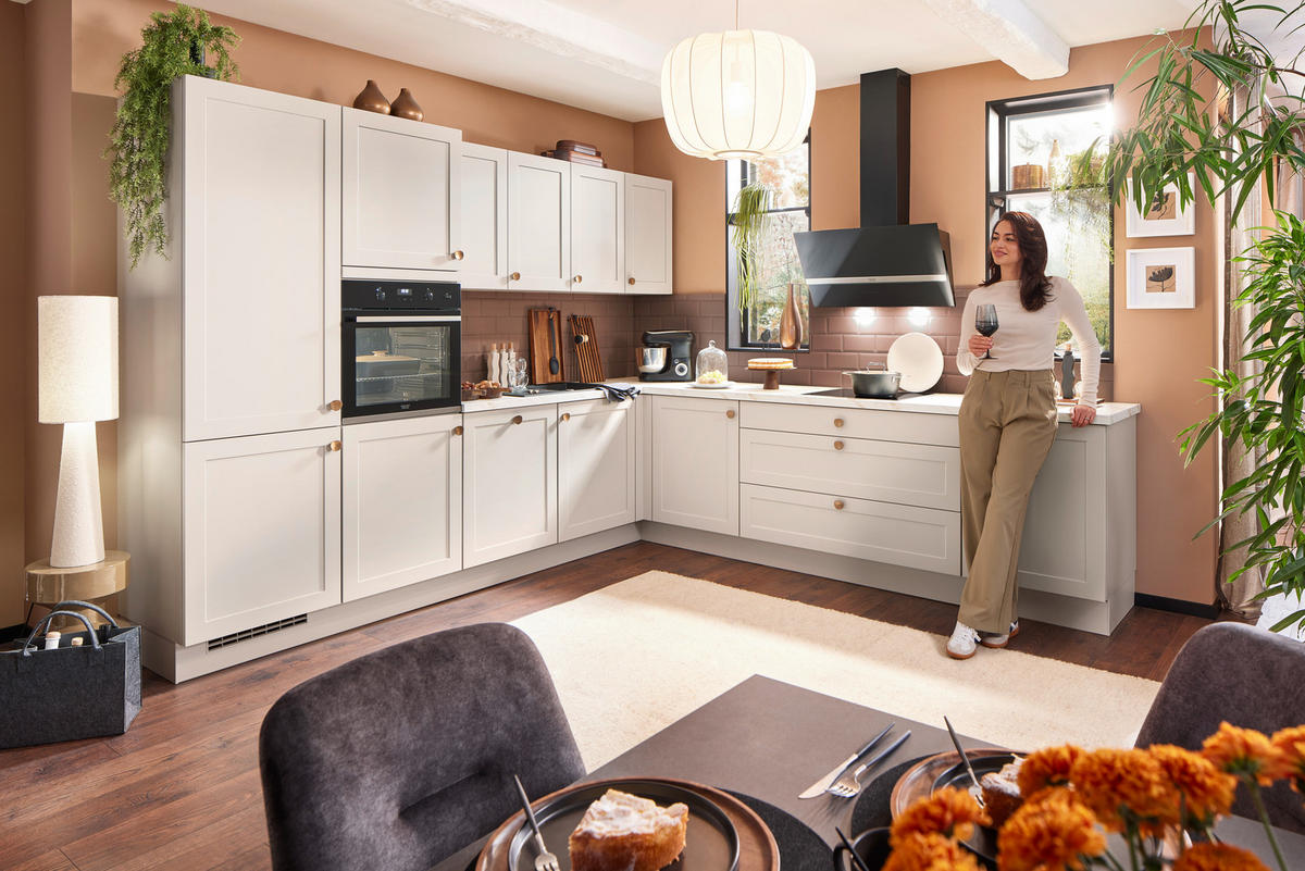 EINBAUKÜCHE   - Beige, Design, Holzwerkstoff - Celina