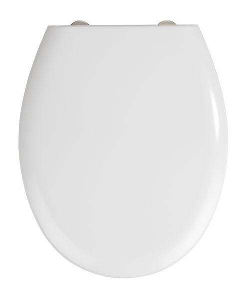 WC-SITZ Weiß  - Weiß, Basics, Kunststoff/Metall (37/44,5cm) - Wenko