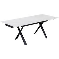 TRPEZARIJSKI STO  crna, bež   - bež/crna, Osnovno, metal/keramika (140-200/76/90cm) - Hom`in