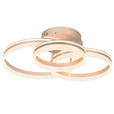 LED-DECKENLEUCHTE 72/63/22 cm   - Cappuccino, Design, Kunststoff/Metall (72/63/22cm) - Novel