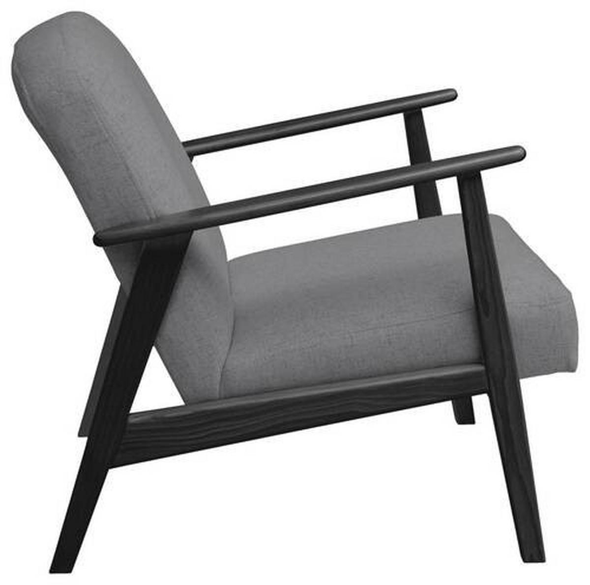 SESSEL Webstoff Grau, Schwarz    - Schwarz/Grau, Natur, Holz/Textil (63/78/78cm) - Livetastic