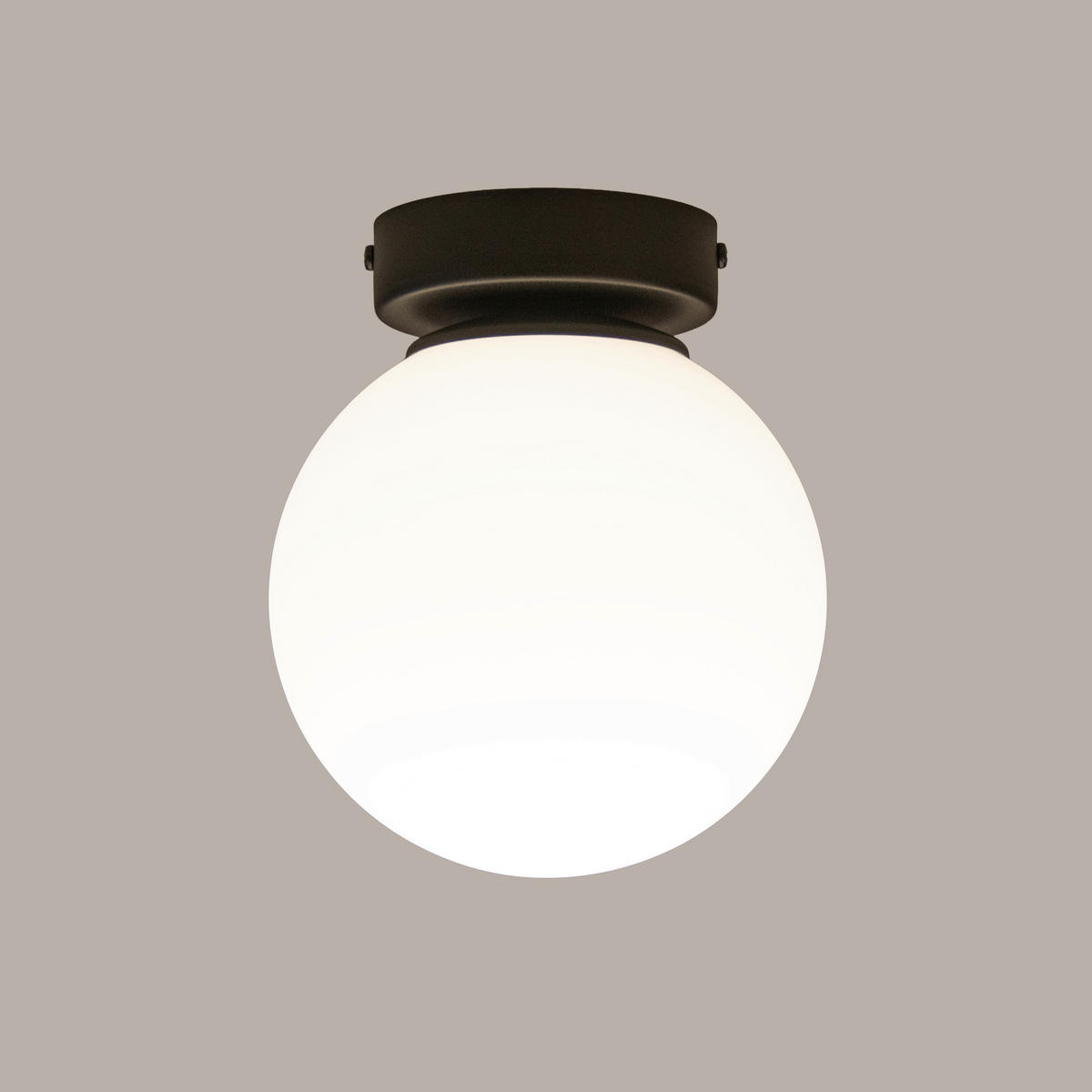 DECKENLEUCHTE    16/16/19 cm  - Schwarz, KONVENTIONELL, Metall (16/16/19cm)