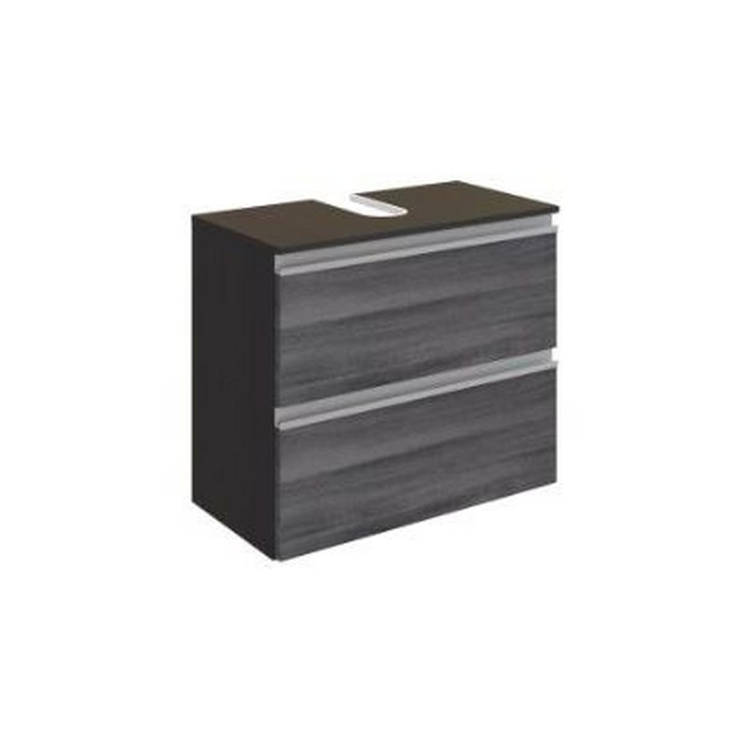 Waschbeckenunterschrank Arezzo B: 60 cm Silbereiche Dekor