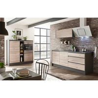 KÜCHENLEERBLOCK  210/150 cm  in Anthrazit, Eichefarben  - Eichefarben/Anthrazit, MODERN, Holzwerkstoff (210/150cm) - Carryhome