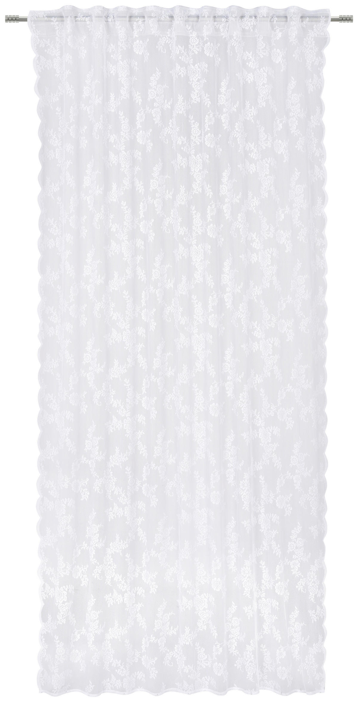 FERTIGVORHANG  halbtransparent   140/245 cm  - Weiß, LIFESTYLE, Textil (140/245cm) - Esposa