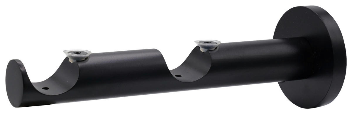 Consolă Dublă Deschisă  - negru, Basics, metal (16,5/5,3/5,3cm) - Homeware