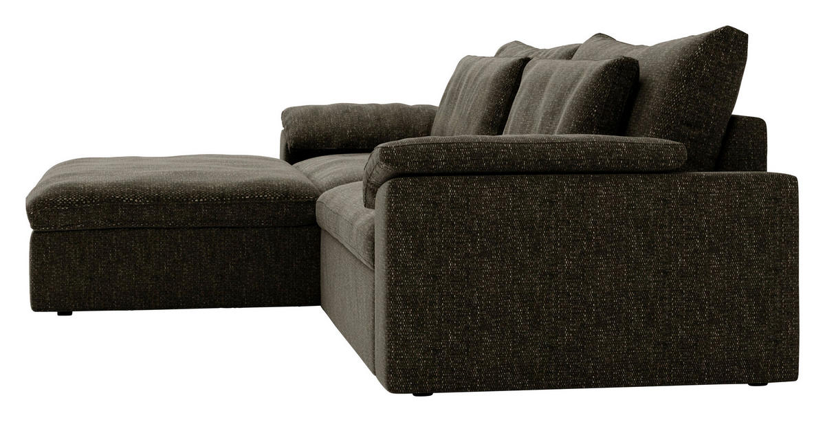 ECKSOFA  in Webstoff Schwarz  198/306 cm  - Schwarz, MODERN, Kunststoff/Textil (198/306cm) - Carryhome