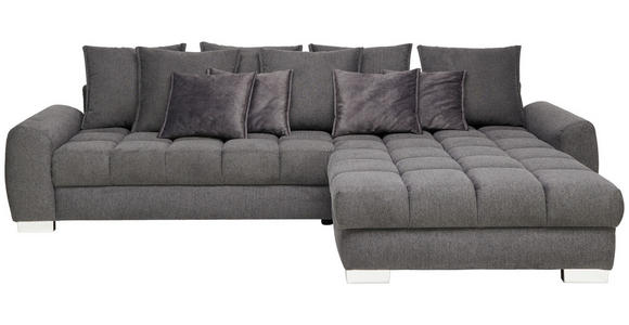 ECKSOFA in Webstoff Anthrazit  320/226 cm  - Chromfarben/Anthrazit, Design, Kunststoff/Textil (320/226cm) - Carryhome