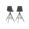BARHOCKER-SET Dunkelgrau  - Dunkelgrau/Schwarz, MODERN, Textil/Metall (44/96/51cm) - MID.YOU