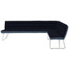 ECKBANK 284/184 cm  in Blau, Edelstahlfarben, Dunkelblau  - Blau/Edelstahlfarben, Design, Textil/Metall (284/184cm) - Dieter Knoll