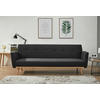 SCHLAFSOFA in Struktur Schwarz  - Schwarz/Naturfarben, MODERN, Holz/Textil (212/79/85cm) - Livetastic