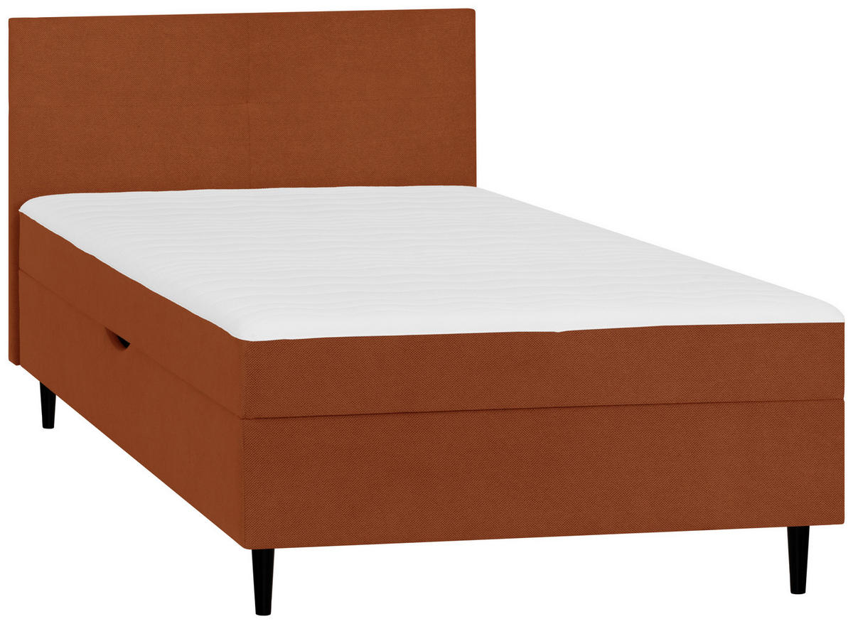 BOXBETT 120/200 cm  in Rot  - Rot/Schwarz, KONVENTIONELL, Textil (120/200cm) - P & B
