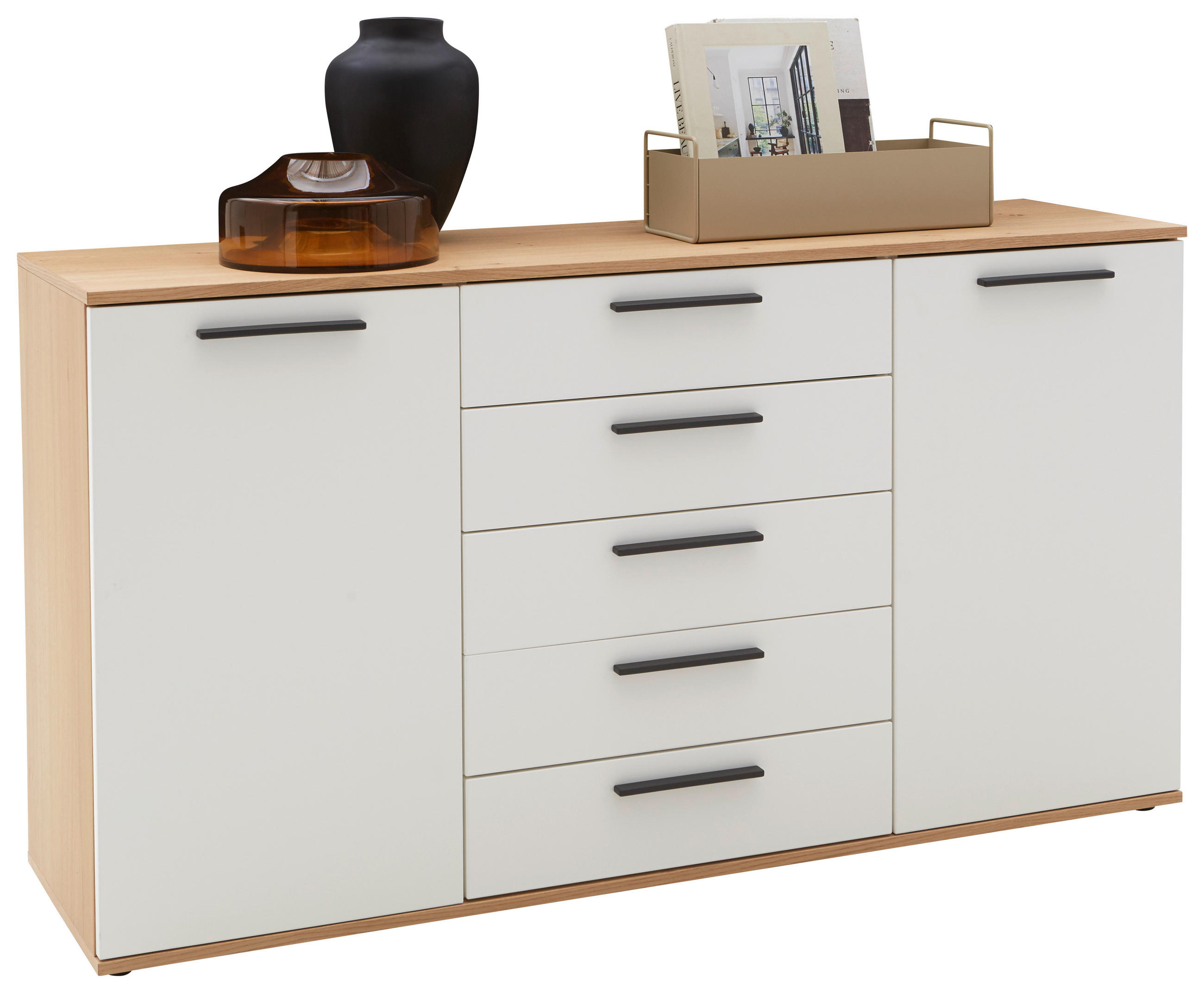 Dieter Knoll Sideboard Gala Weiß, 151x82.2x46 cm