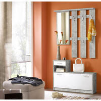 GARDEROBE  in 100/191/25 cm  - Weiß/Grau, KONVENTIONELL, Holzwerkstoff (100/191/25cm) - MID.YOU