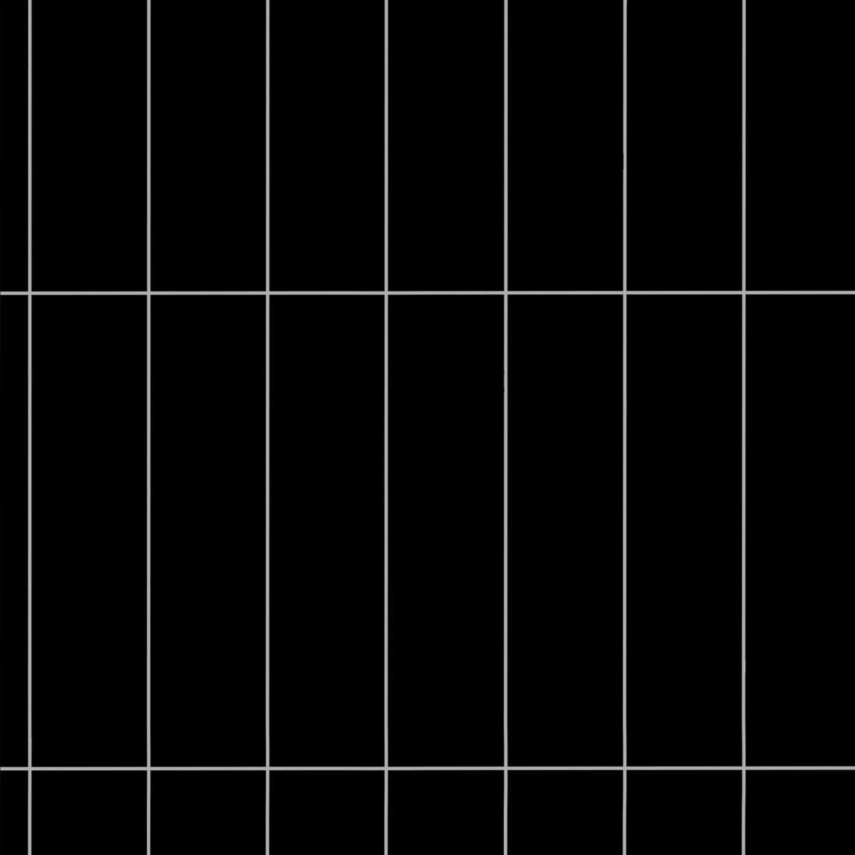 WANDPANEEL Revêt Design-Wandfliesen 3 Stück Schwarz Hochglanz  - Schwarz Hochglanz, MODERN, Kunststoff (120/60/0,37cm)