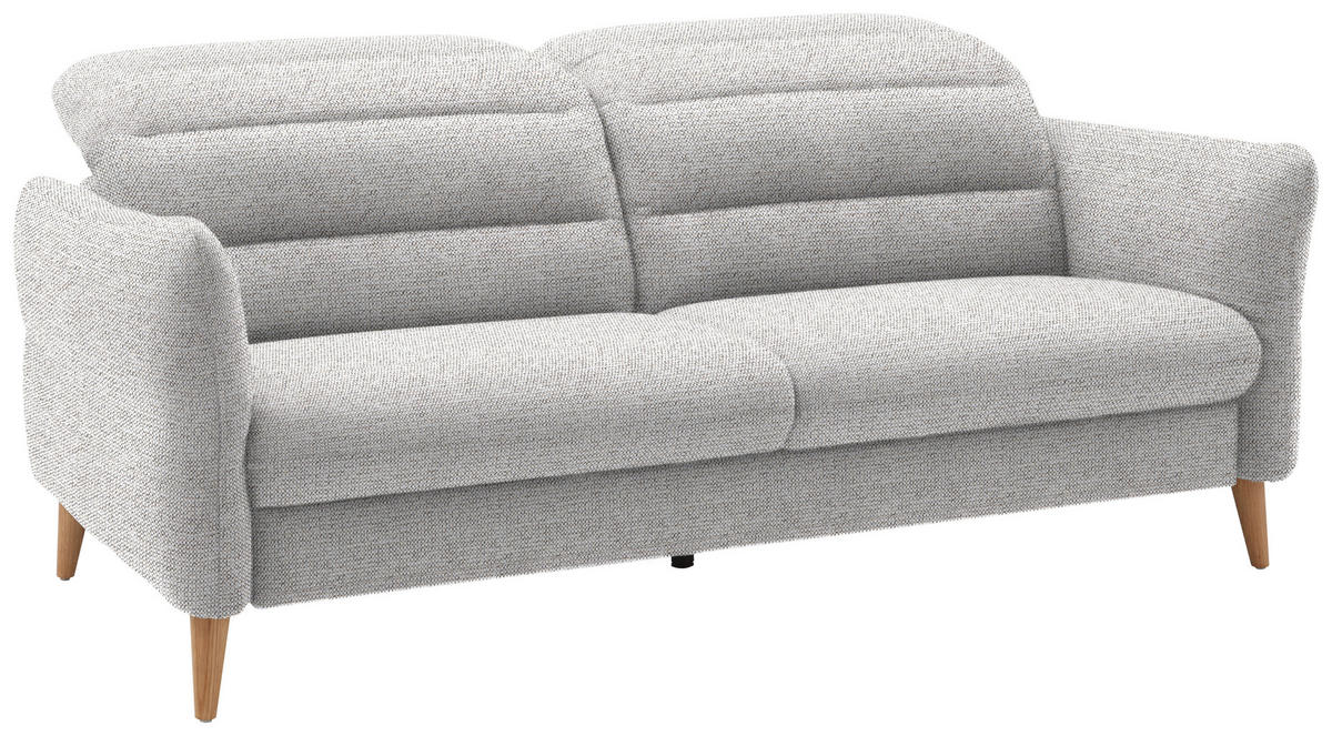 2-SITZER-SOFA in Webstoff Ecru  - Ecru/Eiche Bianco, Design, Holz/Textil (192-220/85-106/98-112cm) - Dieter Knoll