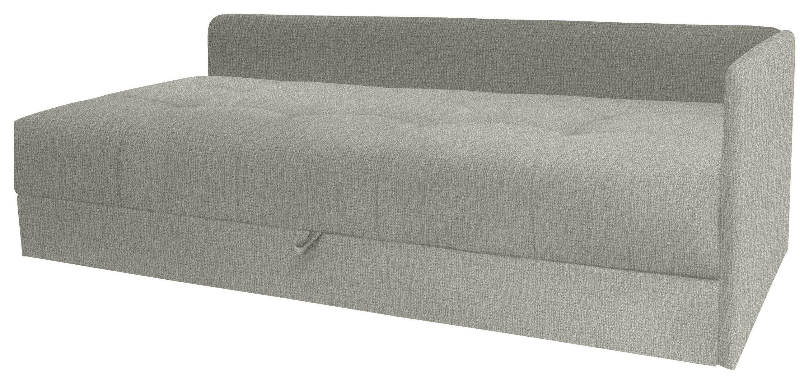 LIEGE in Velours Greige  - Greige/Schwarz, KONVENTIONELL, Kunststoff/Textil (205/80/125cm) - Xora