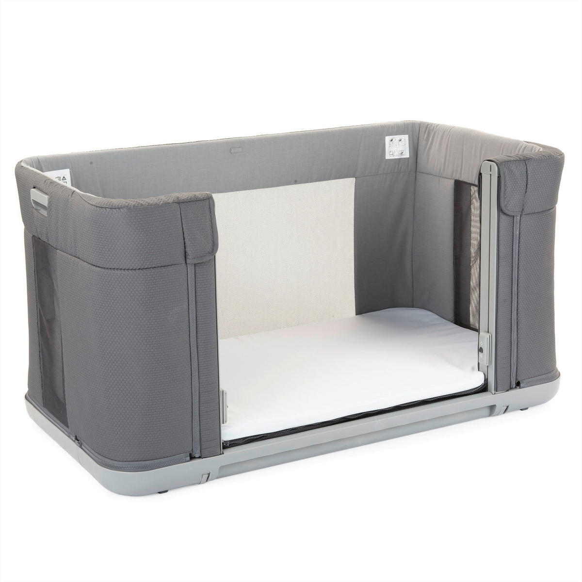 BEISTELLBETT NEXT2ME FOREVER  - Grau, Basics, Textil/Metall (121/91,1/73,8cm) - Chicco