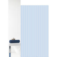 DUSCHVORHANG Vertical 180/200 cm  - Blau/Weiß, Basics, Kunststoff (180/200cm) - Grund