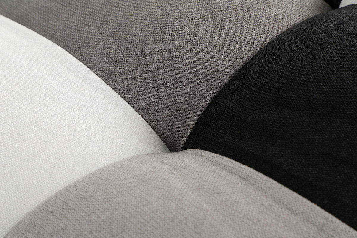 SCHLAFSOFA Samt Creme, Grau, Schwarz  - Silberfarben/Creme, Design, Textil/Metall (182/87/90cm) - P & B