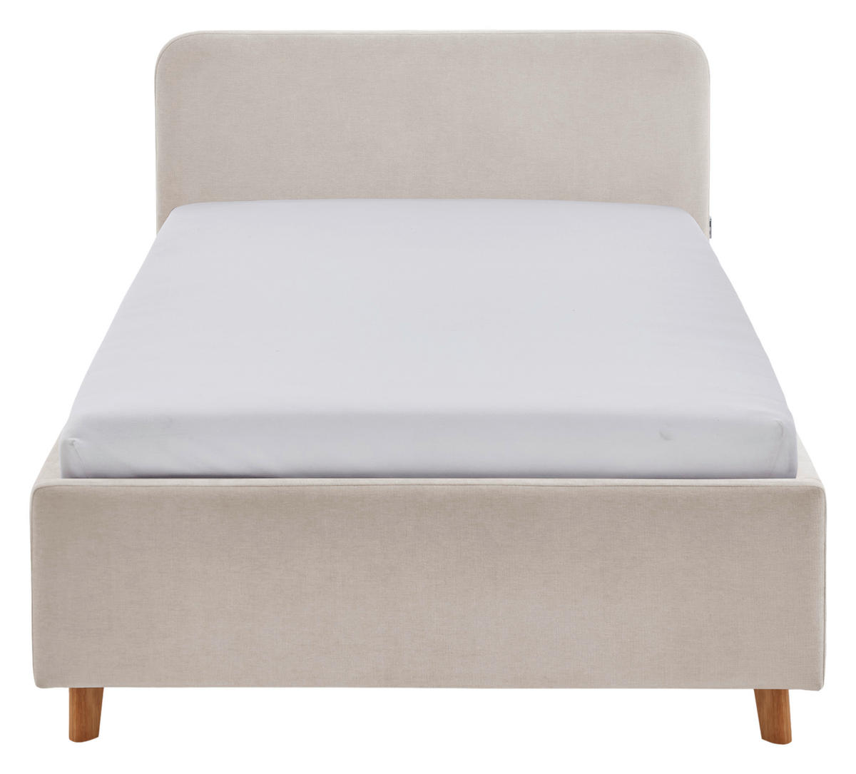 POLSTERBETT 120/200 cm,  in Eichefarben, Beige, Lattenrost, Bettkasten, Betttasche,  - Eichefarben/Birkefarben, KONVENTIONELL, Holz/Textil (120/200cm) - Boxxx