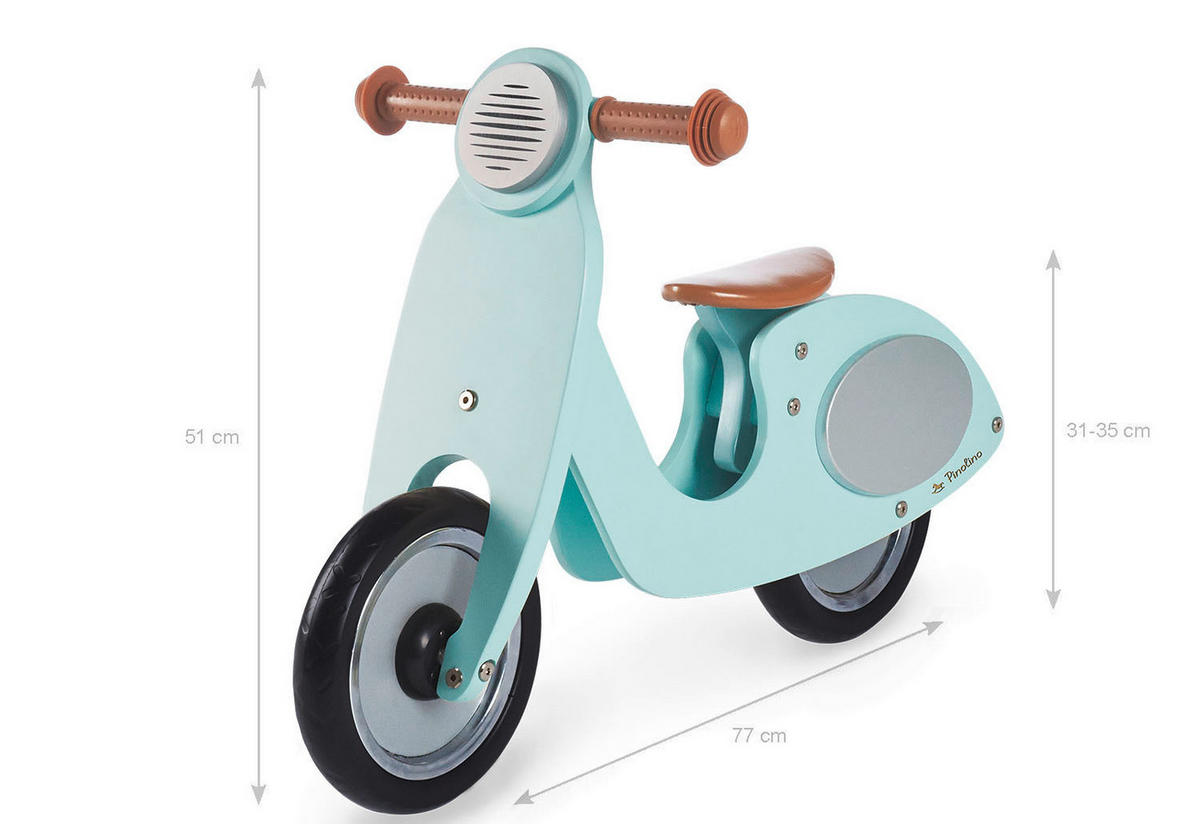 LAUFRAD Pinolino Vespa Wanda  - Silberfarben/Braun, Design, Holz (77/34/51cm) - Pinolino