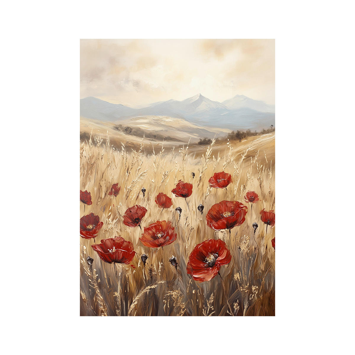 LEINWANDBILD Landschaft & Natur, Blumen 60/80 cm  - Multicolor, Basics, Holz/Textil (60/80cm)